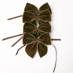 Chocolate Brown Napkin Bows (Set of 4)