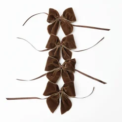 Chocolate Brown Napkin Bows (Set of 4)