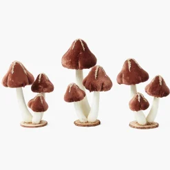 Chocolate Glitter Velvet Mushroom Family