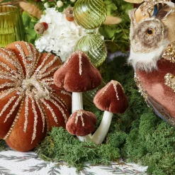 Chocolate Glitter Velvet Mushroom Family