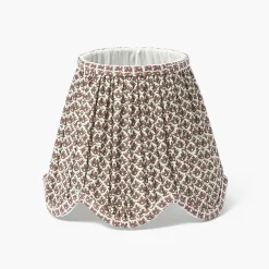 Chocolate Lotus Deep Scalloped Lampshade (18cm)
