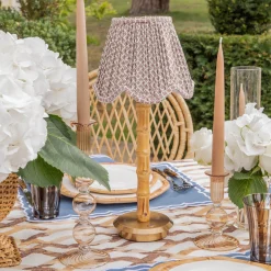 Chocolate Lotus Deep Scalloped Lampshade (18cm)