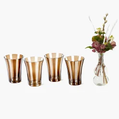 Chocolate Positano Glasses (Set of 4)