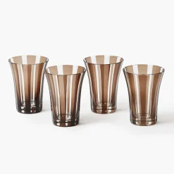 Chocolate Positano Glasses (Set of 4)