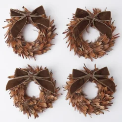 Chocolate Velvet Mini Bows (Set of 4)