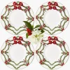 Christmas Garland Dinner & Starter Plates (Set of 8)