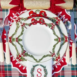 Christmas Garland Dinner & Starter Plates (Set of 8)