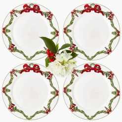 Christmas Garland Dinner Plate (Set of 4)