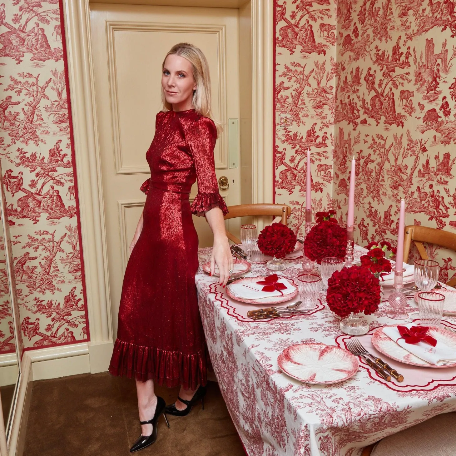 Claudette Toile Tablecloth