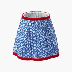 Cobalt & Red Lotus Lampshade (18cm)