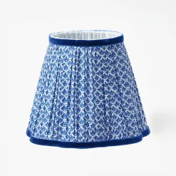 Cobalt Lotus Lampshade (18cm)