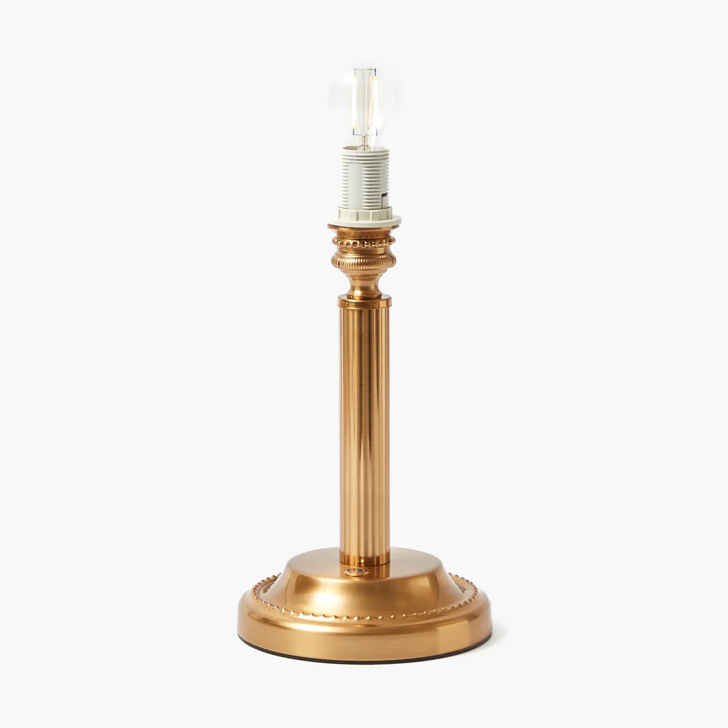Corinthian Rechargeable Lamp with Green Lotus Shade (22cm)