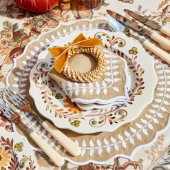 Corn Wreath with Mustard Velvet Bow (Set of 4)