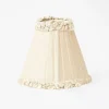 Cream Frilled Silk Lampshade (18cm)