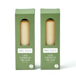 Cream LED Pillar Candle Set (Set of 4)
