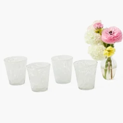 Dappled White Glasses (Set of 4)
