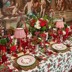 Decorative Festive Tree with Red & Green Tartan Bow