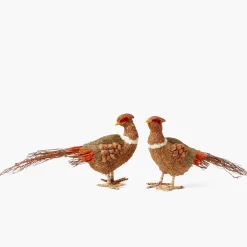 Decorative Raffia Pheasant (Pair)