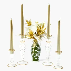 Dotty Gold Candle Holder (Pair)