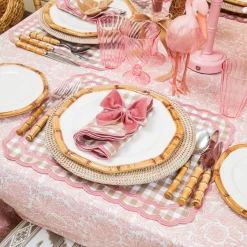 Dusty Pink Velvet Napkin Bows (Set of 4)