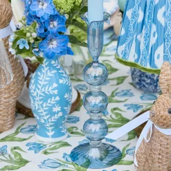 Eden Blue Candle Holder (Pair)