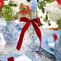 Eden Blue Candle Holder (Pair)