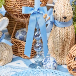 Eden Blue Candle Holder (Pair)