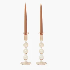 Eden Chestnut Candle Holder (Pair)