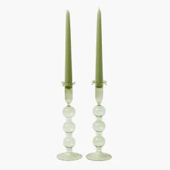 Eden Green Candle Holders (Pair)
