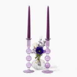Eden Purple Candle Holder (Pair)