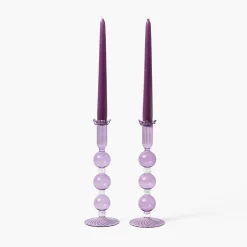 Eden Purple Candle Holder (Pair)