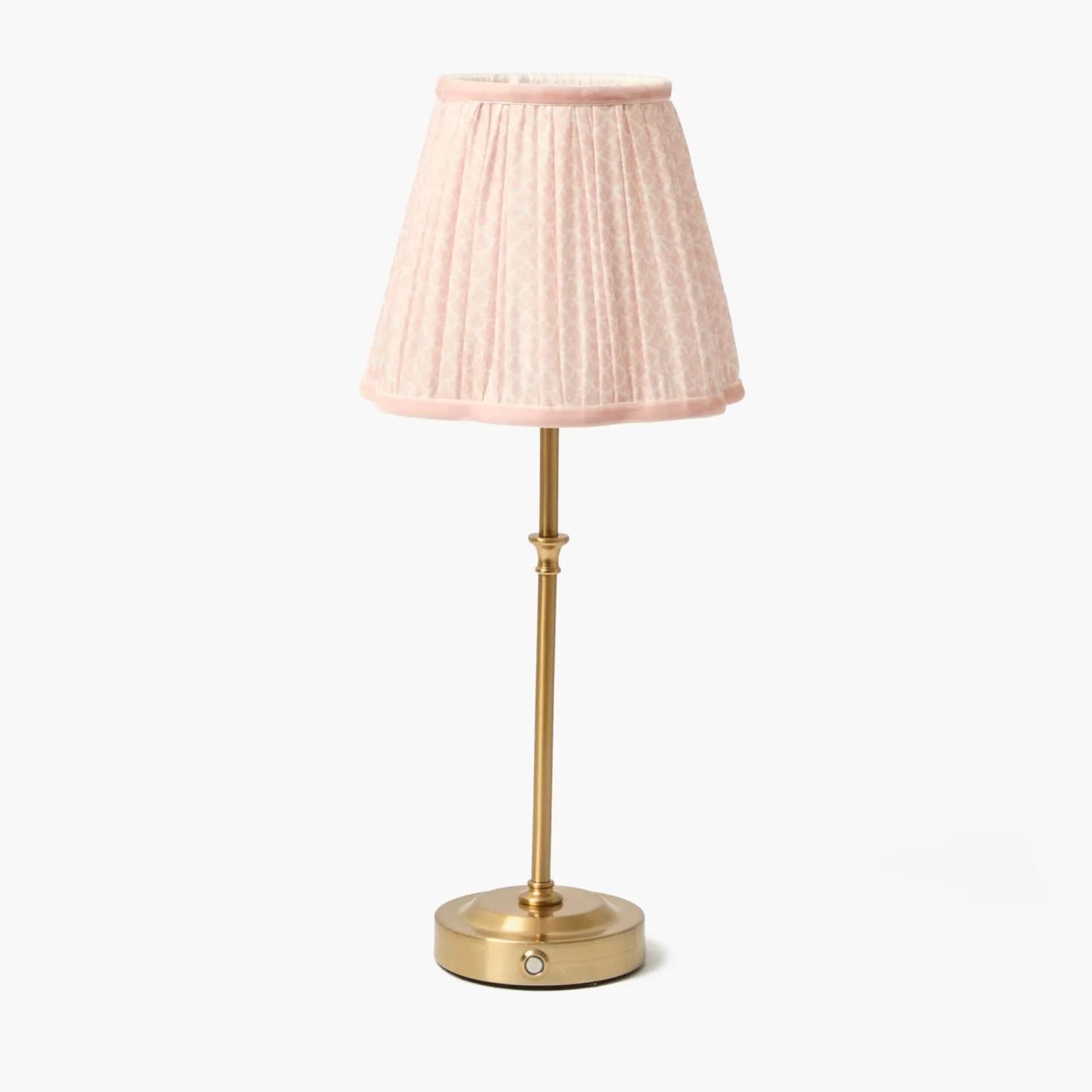 Edie Tall Rechargeable Lamp with Pink Lotus Shade (18cm)