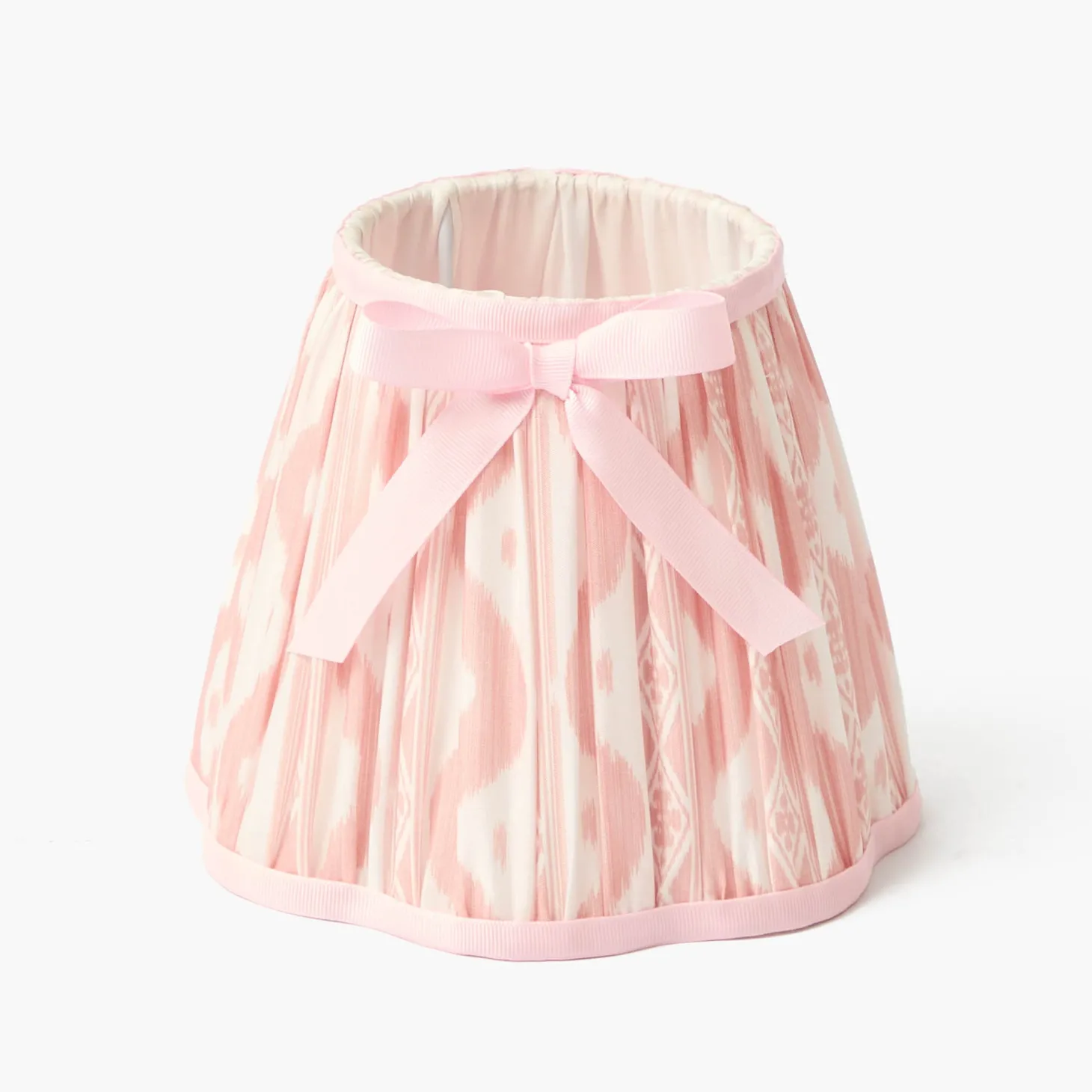 Edie Tall Rechargeable Lamp with Pink Ikat Bow Shade (18cm)