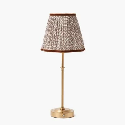 Edie Tall Rechargeable Lamp with Chocolate Lotus Shade (18cm)