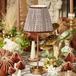 Edie Tall Rechargeable Lamp with Chocolate Lotus Shade (18cm)
