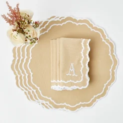 Edith Sand Placemats & Napkins (Set of 4)