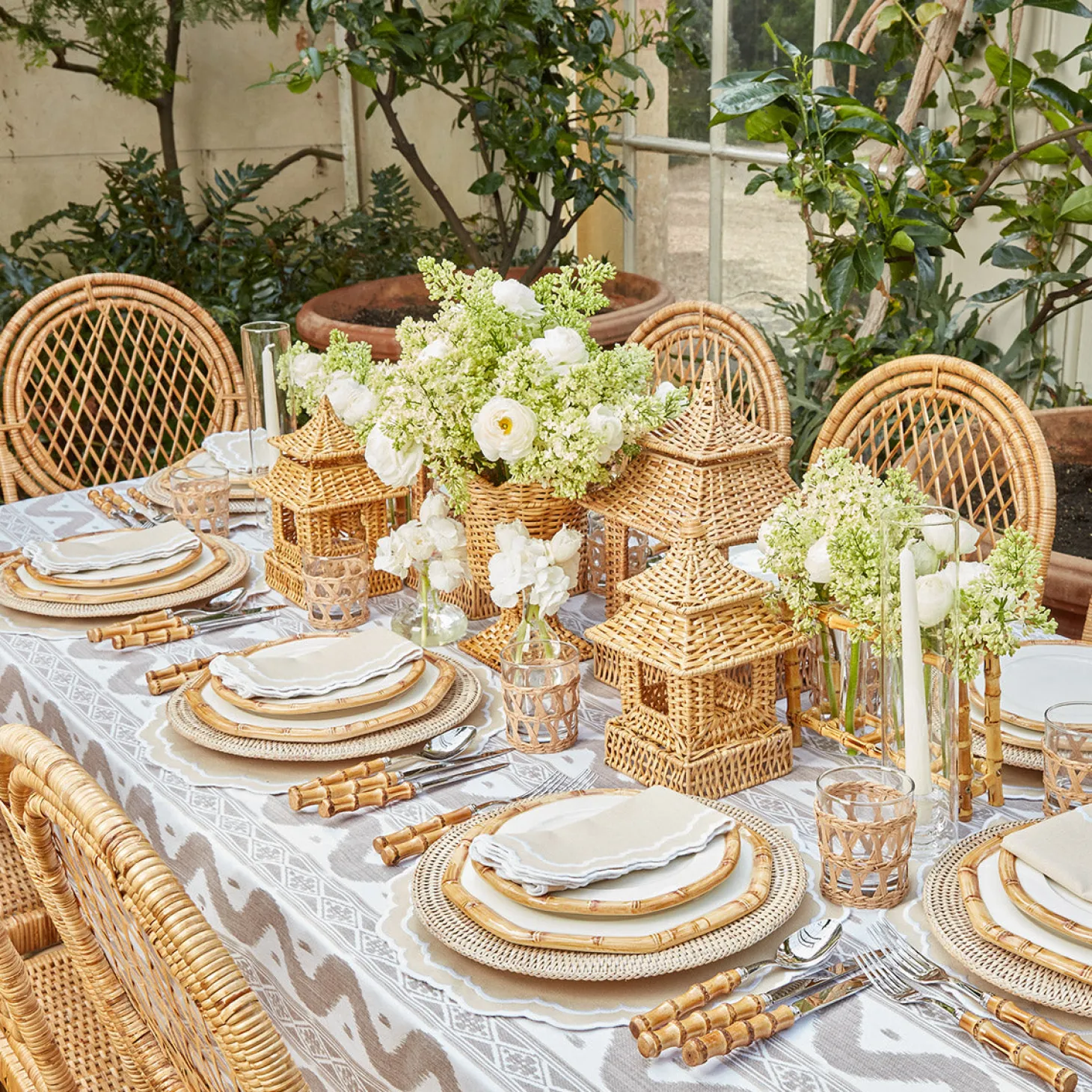 Edith Sand Placemats & Napkins (Set of 4)