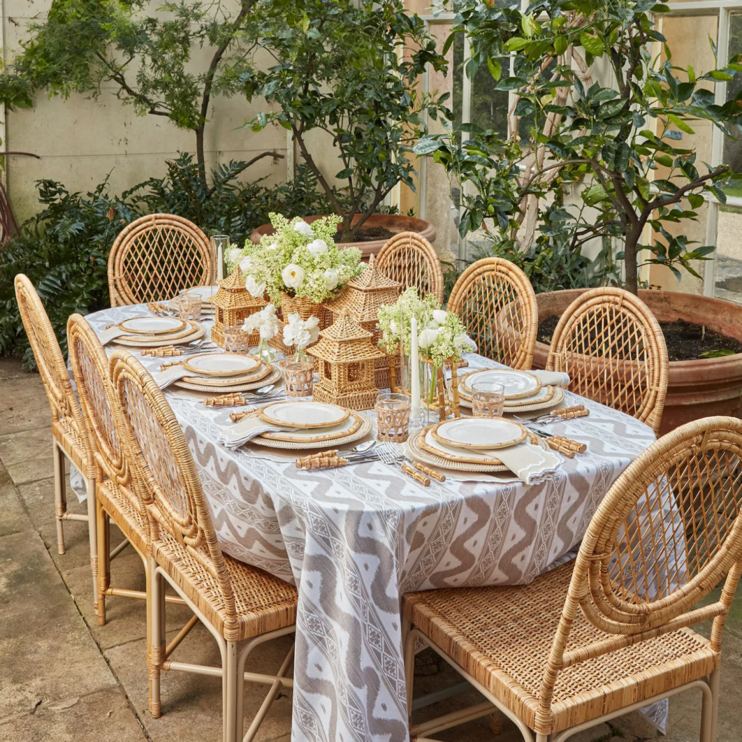Edith Sand Placemats & Napkins (Set of 4)