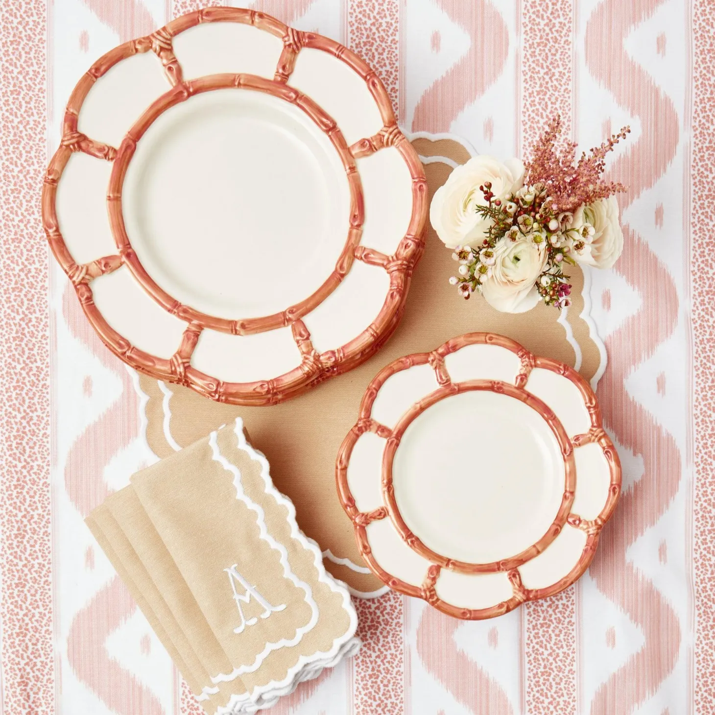 Edith Sand Placemats & Napkins (Set of 4)