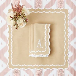 Edith Sand Placemats & Napkins (Set of 4)