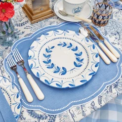 Elizabeth Blue Garland Dinner Plates (Set of 4)