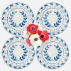 Elizabeth Blue Garland Starter Plates (Set of 4)