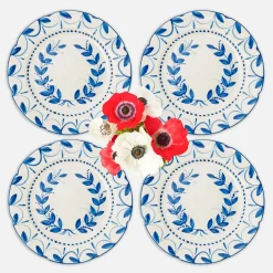 Elizabeth Blue Garland Starter Plates (Set of 4)