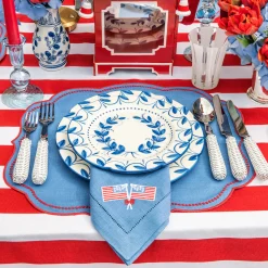 Elizabeth Blue Garland Starter Plate