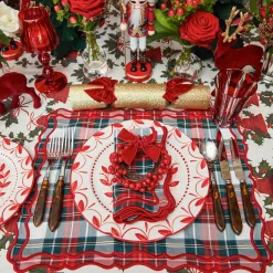 Elizabeth Red Garland Dinner & Starter Plates (Set of 8)