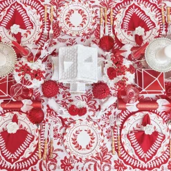 Elizabeth Red Garland Dinner & Starter Plates (Set of 8)