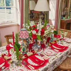 Elizabeth Red Garland Dinner & Starter Plates (Set of 8)