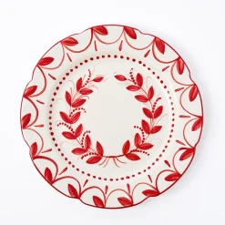 Elizabeth Red Garland Dinner Plate
