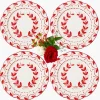 Elizabeth Red Garland Dinner Plates (Set of 4)
