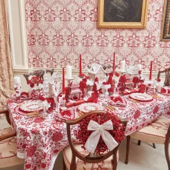 Elizabeth Red Garland Dinner Plates (Set of 4)
